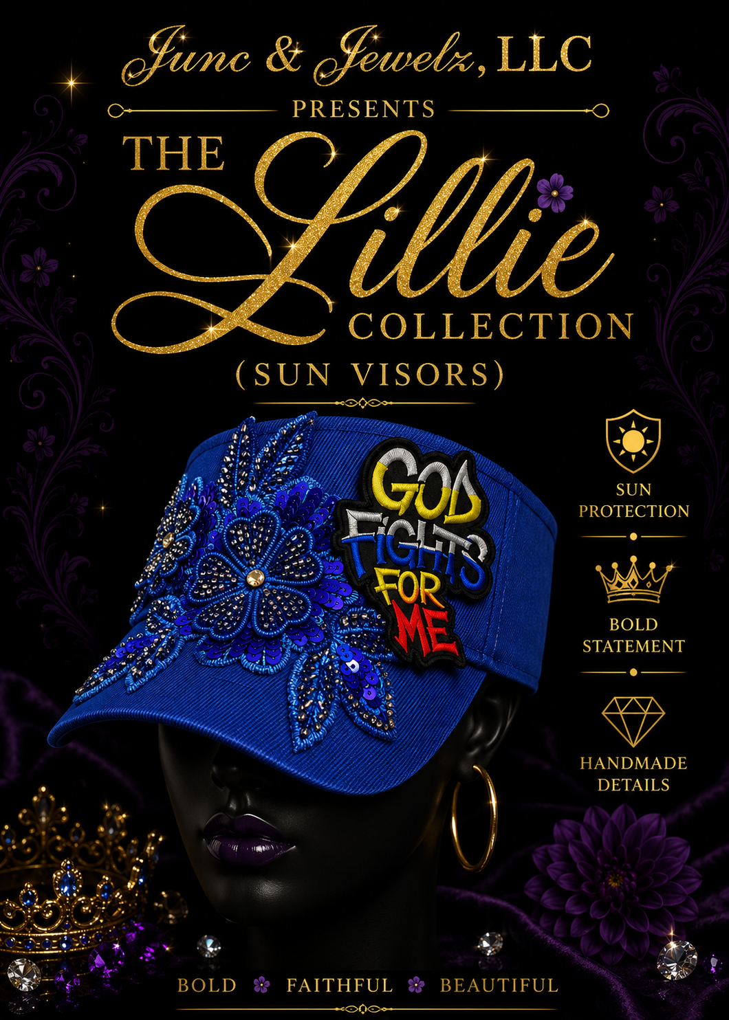 God Fights For Me Sun Visor